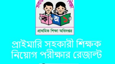 প্রাইমারি সহকারী শিক্ষক নিয়োগ পরীক্ষার রেজাল্ট