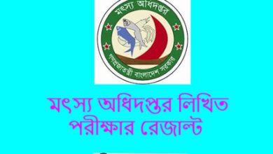 মৎস্য অধিদপ্তর লিখিত পরীক্ষার রেজাল্ট